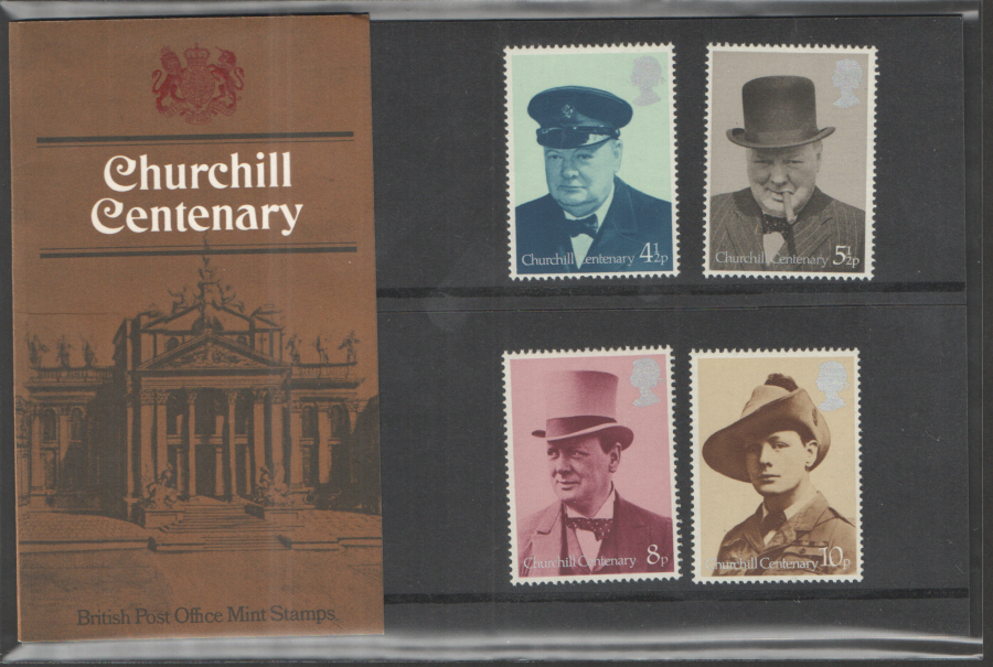 (image for) 1974 Sir Winston Churchill Centenary Royal Mail Presentation Pack 66